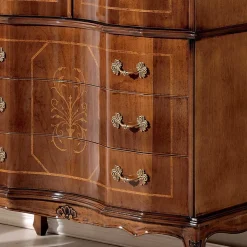 Armadio Classico in Legno con 2 Ante e 3 Cassetti Made in Italy - Luxury
