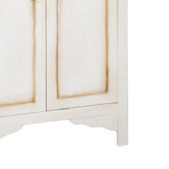 Armadio in Legno Bianco Patinato con 2 Ante Made in Italy - Agni