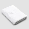 Asciugamano Viso in Spugna di Cotone Bianco con Decoro Geometrico - Gimmy