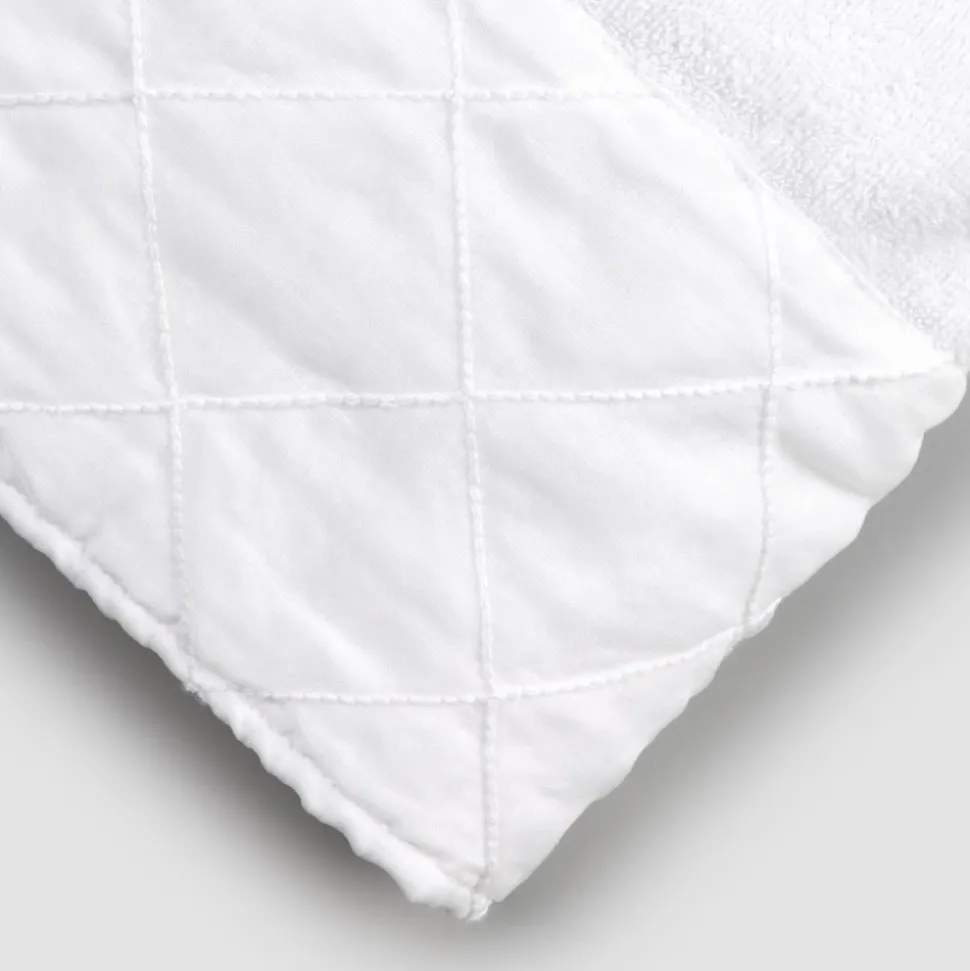 Asciugamano Viso in Spugna di Cotone Bianco con Decoro Geometrico - Gimmy