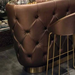Bancone Bar con Piano in Vetro Glitter Realizzato in Italia, di Lusso - Calcutta