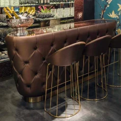 Bancone Bar con Piano in Vetro Glitter Realizzato in Italia, di Lusso - Calcutta
