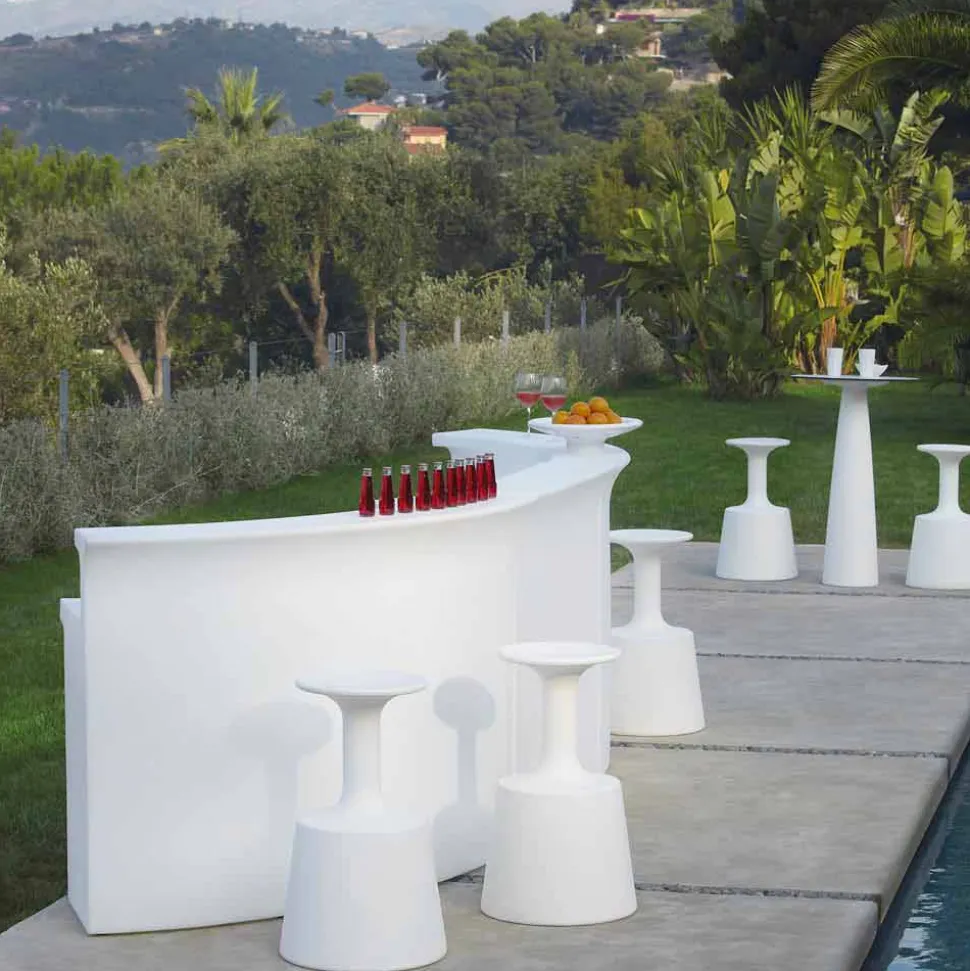 Bancone bar luminoso da esterno moderno Slide Break Bar made in Italy