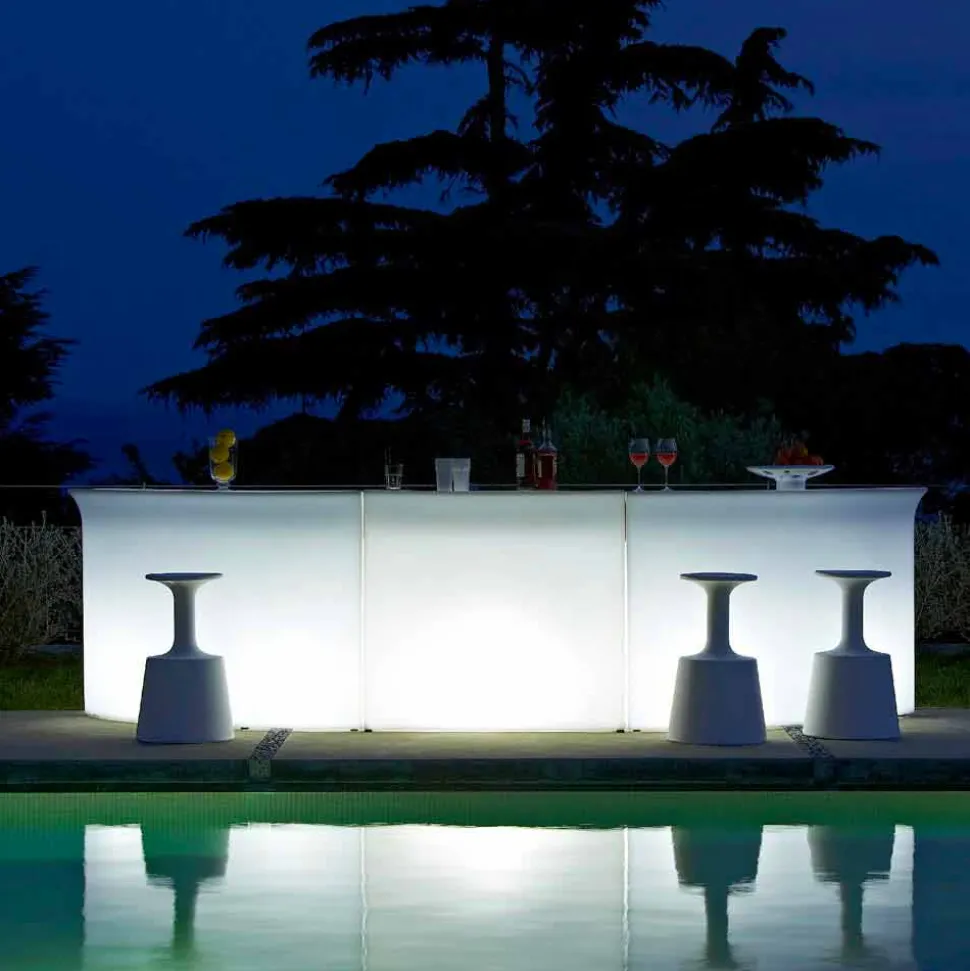 Bancone bar luminoso da giardino design moderno Slide Break Line