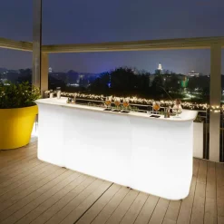 Bancone luminoso angolare da esterno Slide Break Corner,made in Italy
