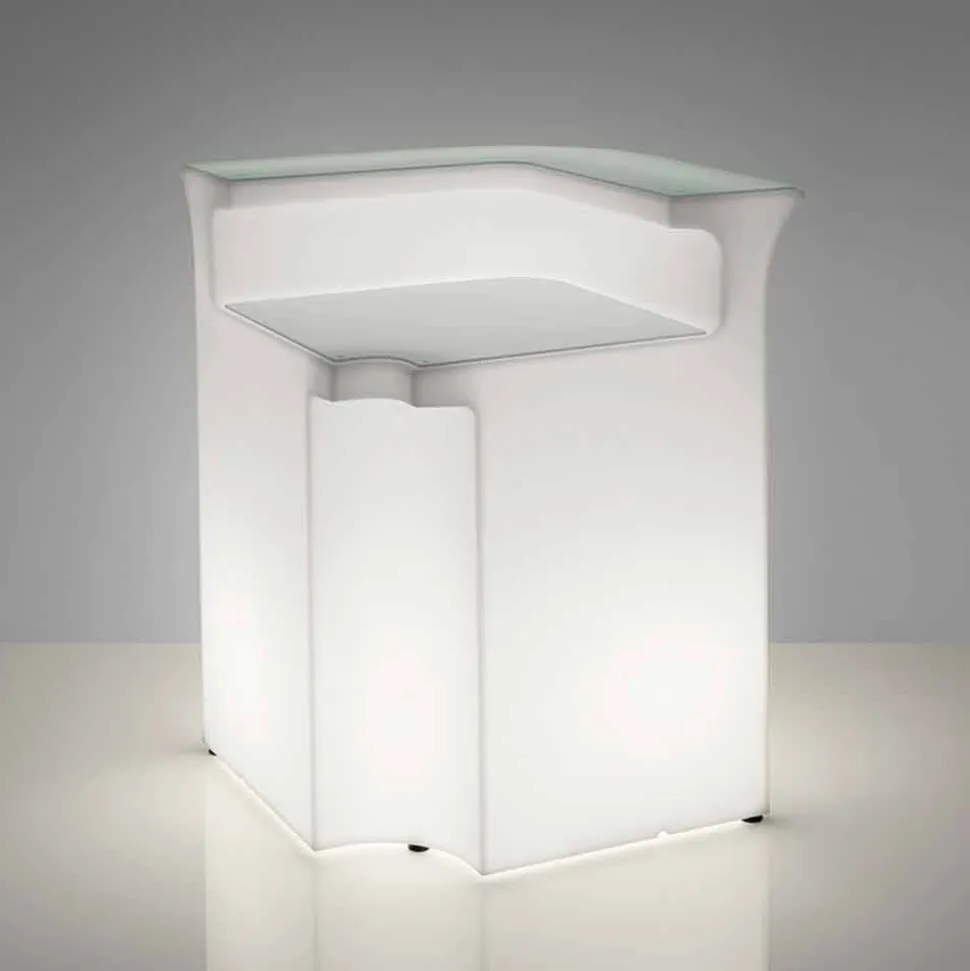 Bancone luminoso angolare da esterno Slide Break Corner,made in Italy