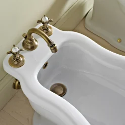 Batteria Bidet 3 Fori Classica in Ottone e Maniglie a Farfalla - Miriano