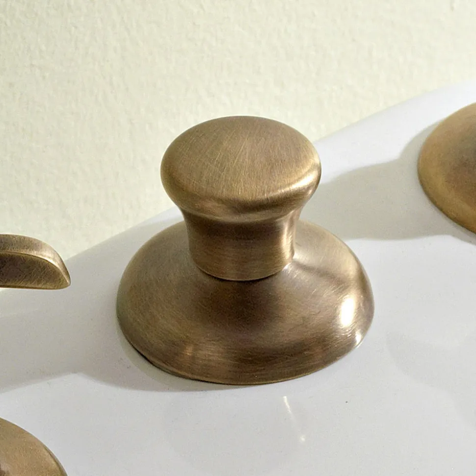 Batteria Bidet 3 Fori Erogazione Interna Ottone e Maniglie a Farfalla - Miriano