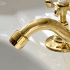Batteria Lavabo a 3 Fori con Scarico in Ottone Fatto a Mano Classico - Fioretta