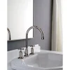 Batteria Lavabo 3 Fori Bocca Alta in Finitura Nichel Made in Italy - Red