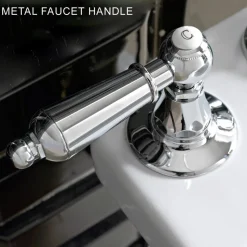 Batteria Lavabo 3 Fori con Leve Stile Classico in Ottone Artigianale - Noriana