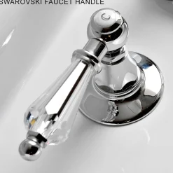 Batteria Lavabo 3 Fori con Leve Stile Classico in Ottone Artigianale - Noriana