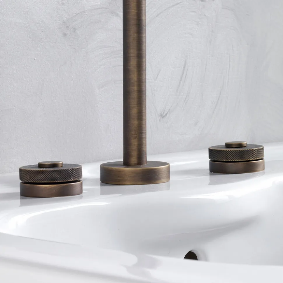 Batteria Lavabo Moderna 3 Fori con Scarico Made in Italy - Quito
