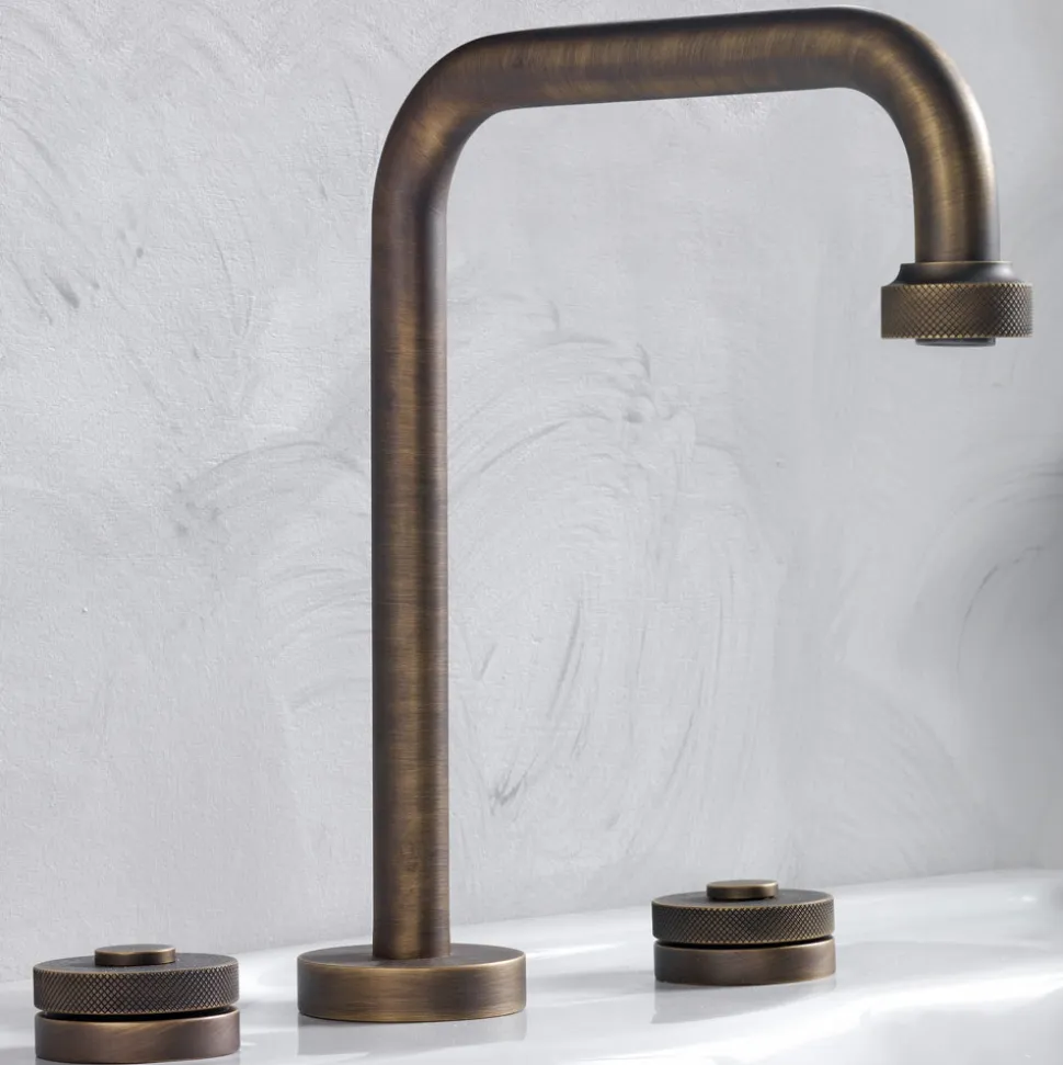 Batteria Lavabo Moderna 3 Fori con Scarico Made in Italy - Quito