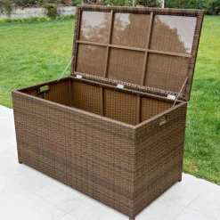 Baule Contenitore Outdoor in Polyrattan Intrecciato a Mano – Harald
