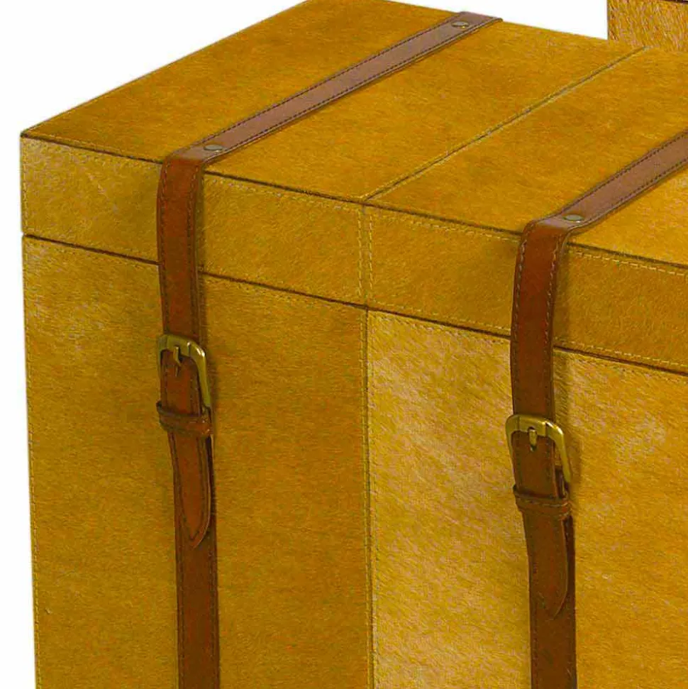 2 bauli design moderno in cavallino marrone chiaro Deii