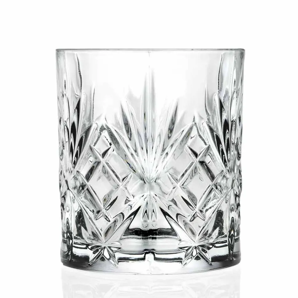 Bicchiere Double Old Fashioned, Stile Vintage Eco Cristallo 12 Pezzi - Cantabile