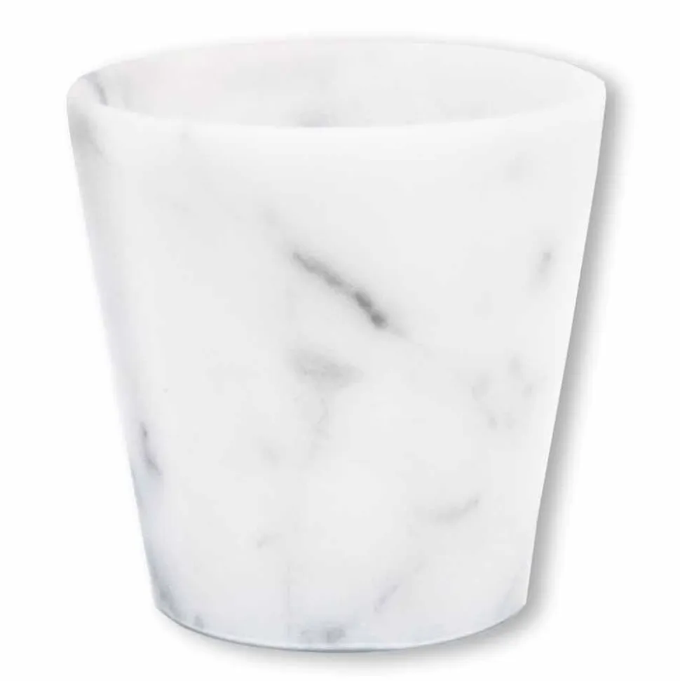 Bicchiere Grappa di Design in Marmo Bianco di Carrara Made in Italy - Fergie