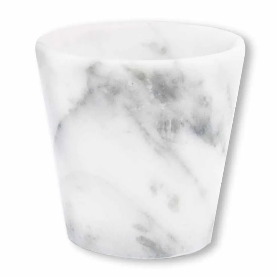 Bicchiere Grappa di Design in Marmo Bianco di Carrara Made in Italy - Fergie