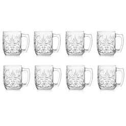 Bicchiere Tazza per Moscow Mule in Eco Cristallo Decorato 8 Pz - Destino