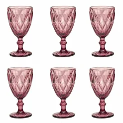 Bicchieri Calici Vino Colorati in Vetro di Design Moderno 12 Pezzi - Timon