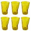 Bicchieri da Cocktail in Vetro Colorato 12 Pezzi di Design Accartocciato - Sarabi