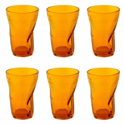 Bicchieri da Cocktail in Vetro Colorato 12 Pezzi di Design Accartocciato - Sarabi