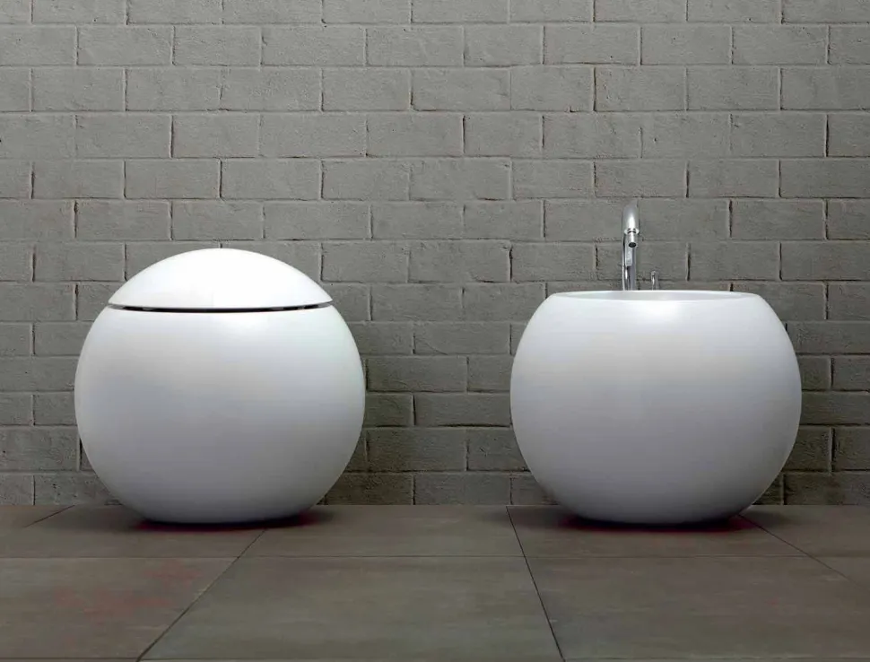 Bidet da Terra a Forma di Sfera in Ceramica Colorata Fanna