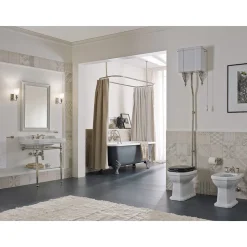 Bidet da Terra Bianco in Ceramica Stile Vintage Made in Italy - Nausica