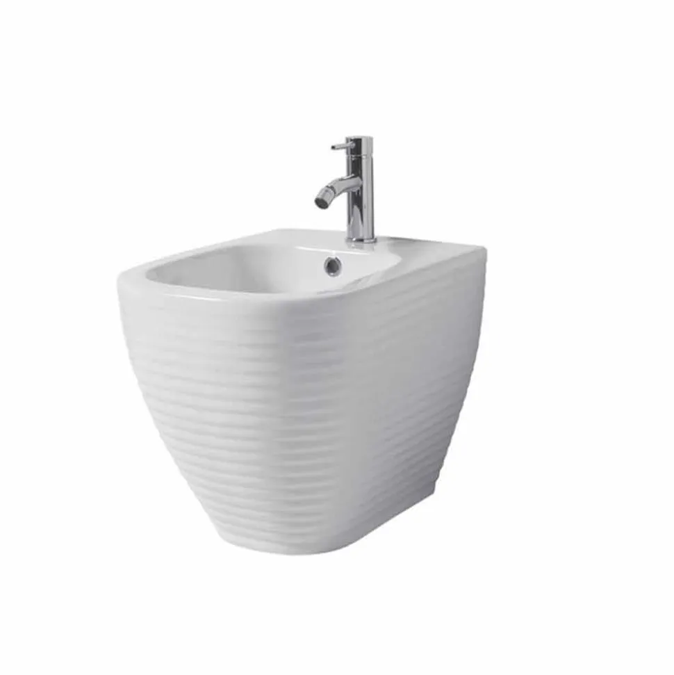 Bidet da Terra in Ceramica Smaltata Bianca o Colorata Trabia