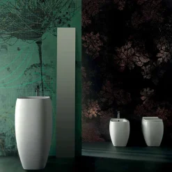 Bidet in ceramica bianca dal design moderno Gais, fatto in Italia
