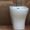 Bidet in ceramica bianca design moderno Star 54x35 cm, fatto in Italia