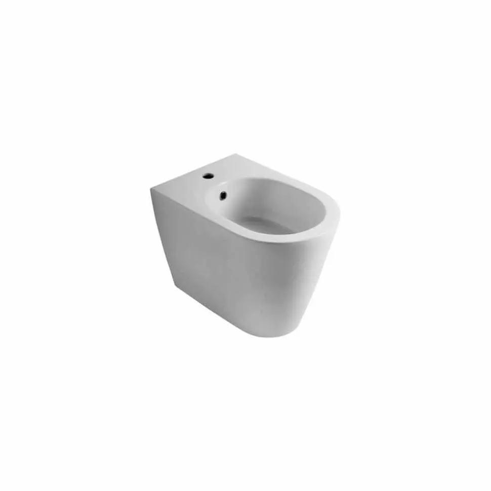 Bidet in ceramica 57x37cm design moderno Sun, made in Italy