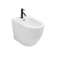 Bidet Monoforo a Terra in Ceramica Bianca Resistente e Design Moderno - Olmo