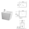 Bidet Monoforo A Terra in Ceramica Bianca dal Design Moderno Elegante - Giunco