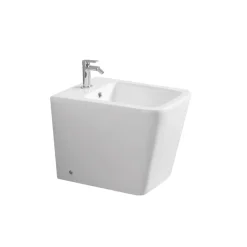 Bidet Monoforo A Terra in Ceramica Bianca dal Design Moderno Elegante - Giunco