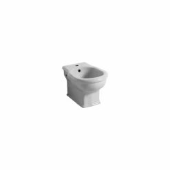 Bidet sospeso classico in ceramica bianca Style 54x36 cm, made Italy