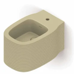 Bidet sospeso in ceramica di moderno design prodotto in Italia, Amleto