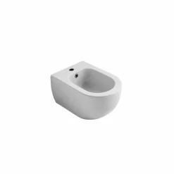 Bidet sospeso moderno in ceramica bianca Star 50x35cm made in Italy