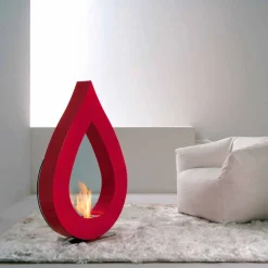 Biocamino da terra a bioetanolo, design moderno a forma di fiamma Todd