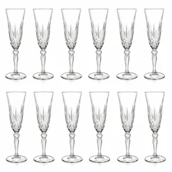 Calice Flute Bicchiere in Cristallo Ecologico per Champagne 12 Pezzi - Cantabile