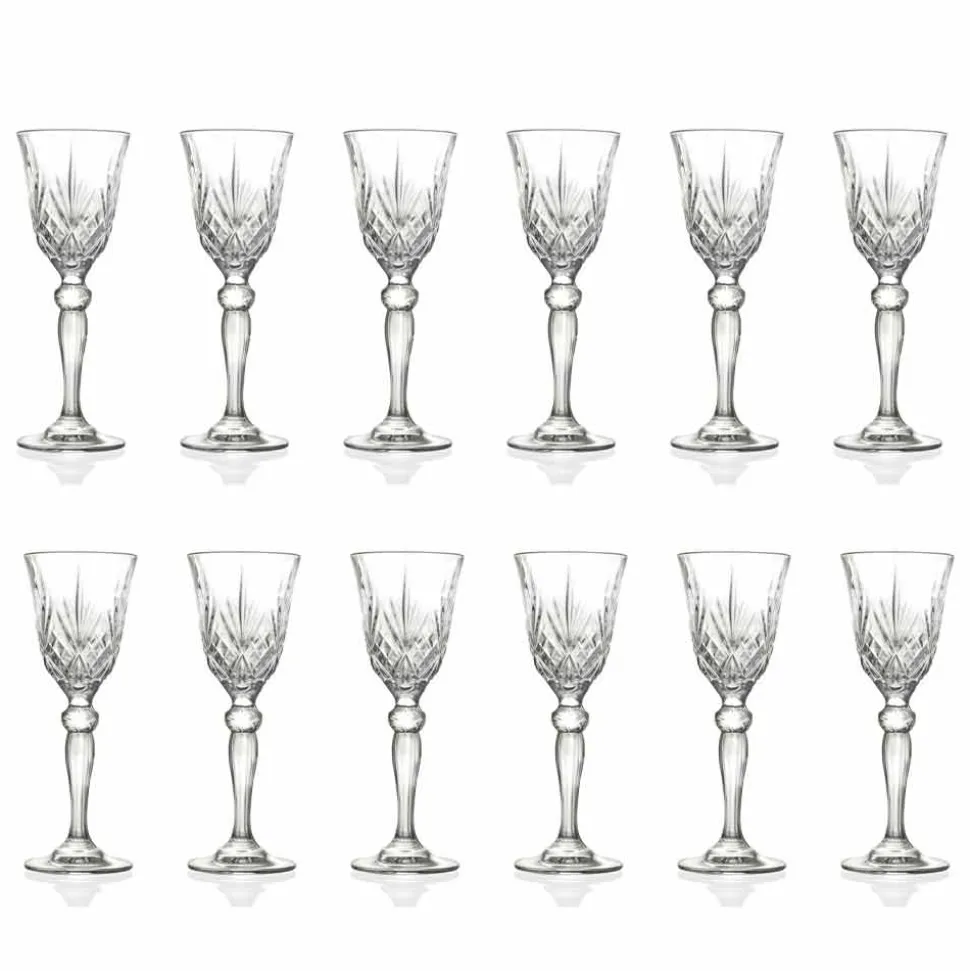 Calice per Liquore di Design Vintage in Cristallo Ecologico 12 Pezzi - Cantabile