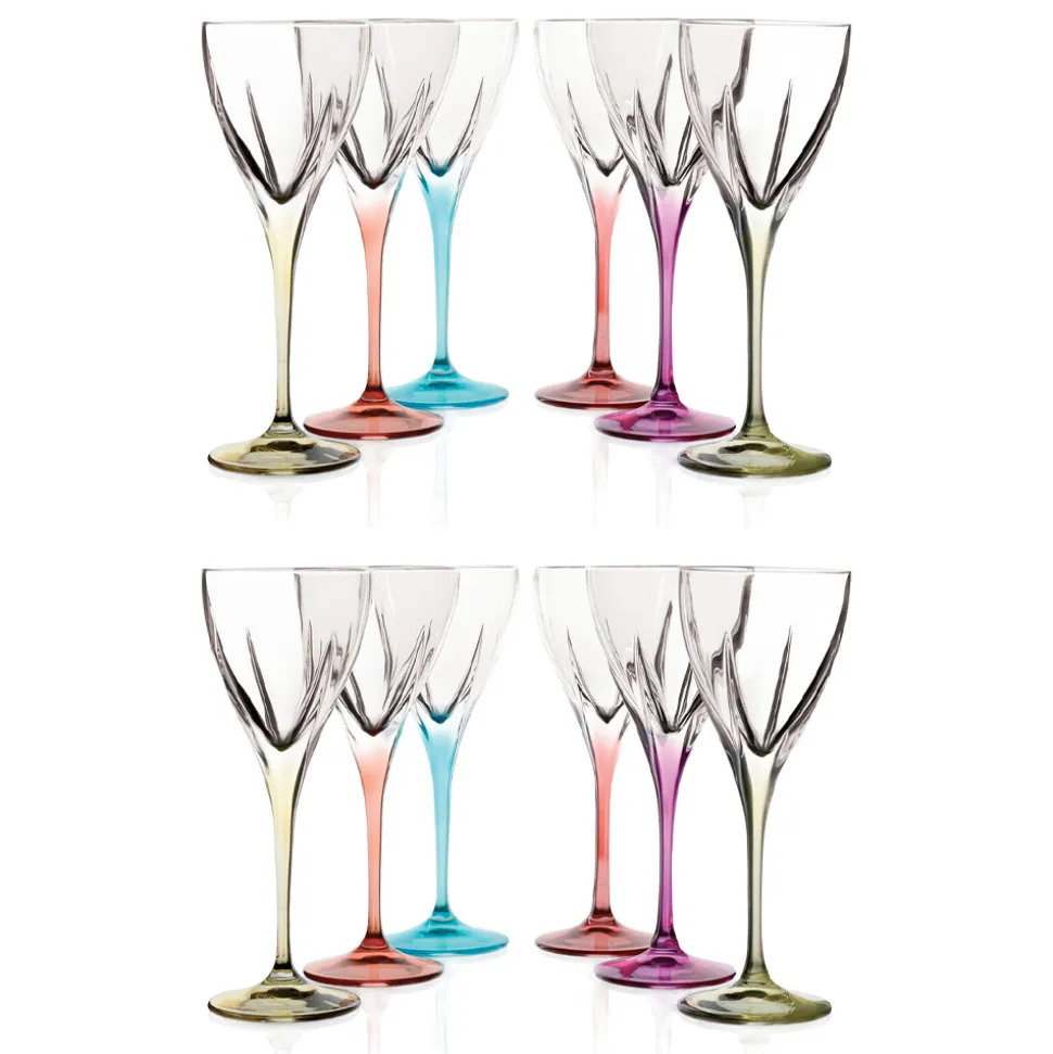 Calici da Liquore in Cristallo Eco Colorato o Trasparente 12 Pz - Amalgama
