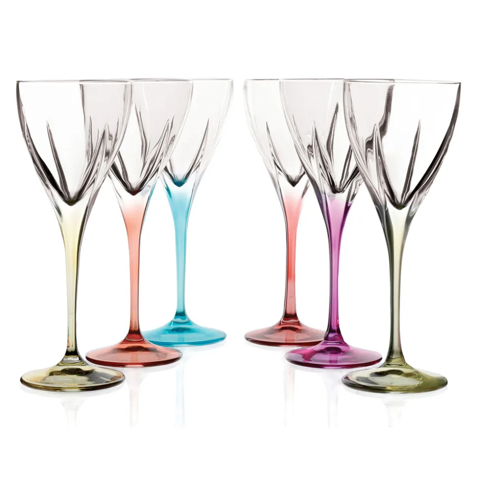 Calici da Liquore in Cristallo Eco Colorato o Trasparente 12 Pz - Amalgama