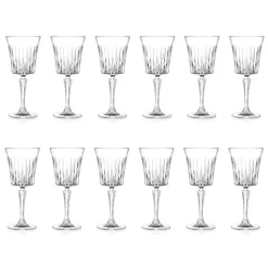 12 Calici da Vino Acqua Cocktail in Cristallo Ecologico di Lusso - Senzatempo