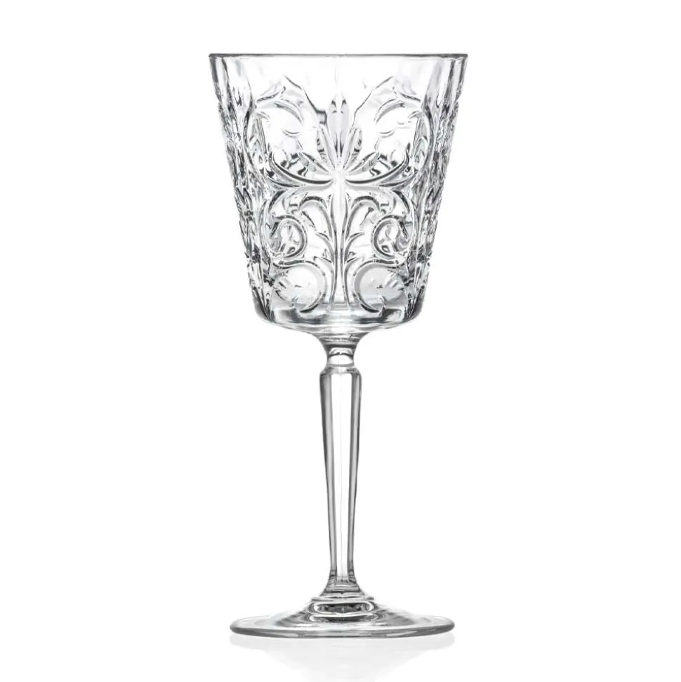 12 Calici per Acqua Bibite o Cocktail Design in Eco Cristallo Decorato - Destino