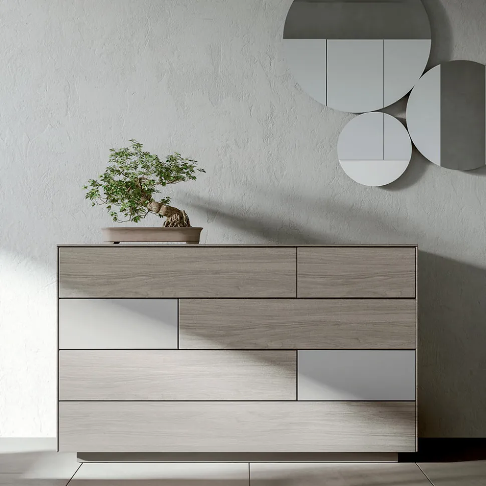 Camera da Letto Moderna a 4 Elementi in Stile Moderno Made in Italy - Lusinda