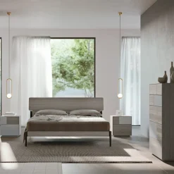 Camera da Letto Moderna a 4 Elementi in Stile Moderno Made in Italy - Lusinda