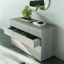 Camera da Letto Moderna a 4 Elementi in Stile Moderno Made in Italy - Lusinda