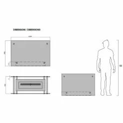 Camino a Bioetanolo da Terra in Vetro e Acciaio Design per Interno - Edison